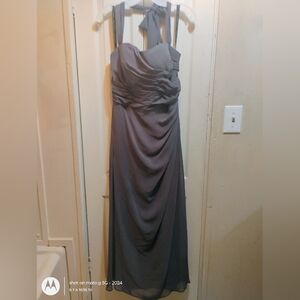 Bill Levkoff Halter Gray Gown